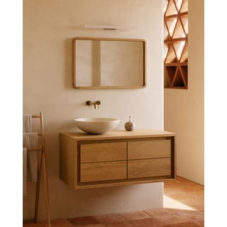 Madal tiikpuidust valamukapp 90x40 cm Kenta - Kave Home
