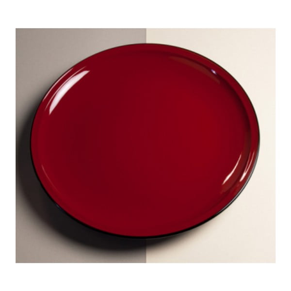 Červený plastový talíř Made In Japan, ⌀ 48 cm