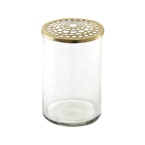 Skleněná váza A Simple Mess Kassandra Brass, ⌀ 10 cm