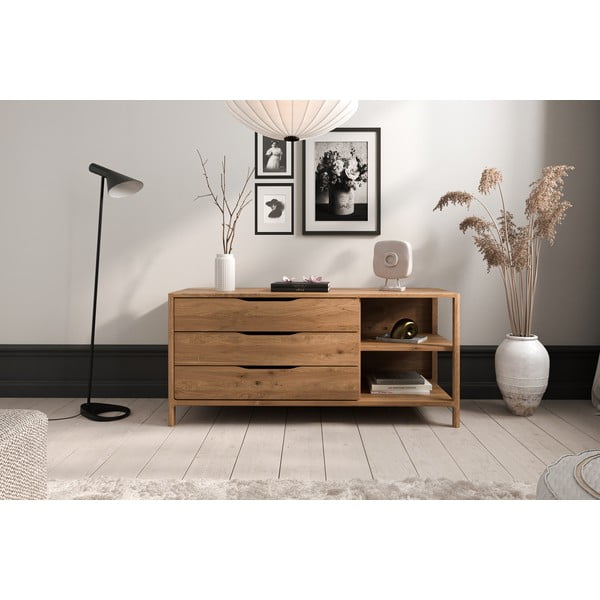 Tammepuidust madal kummut 140x64 cm Twig - The Beds-image-1