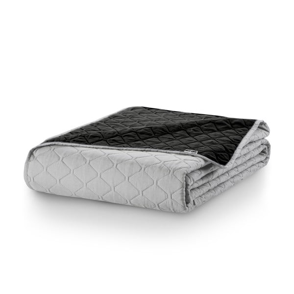 Mustast ja hallist pöördmikrokiust voodiplaat , 240 x 260 cm Axel - DecoKing-image-4