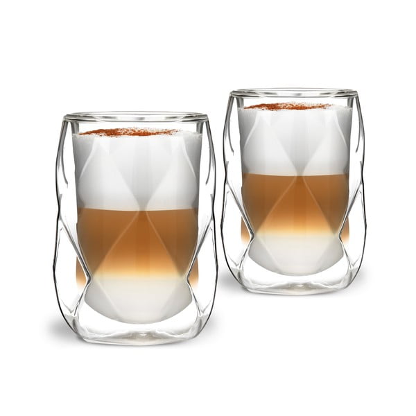 2 topelt seinaga piimaklaasi, 250 ml Geo - Vialli Design