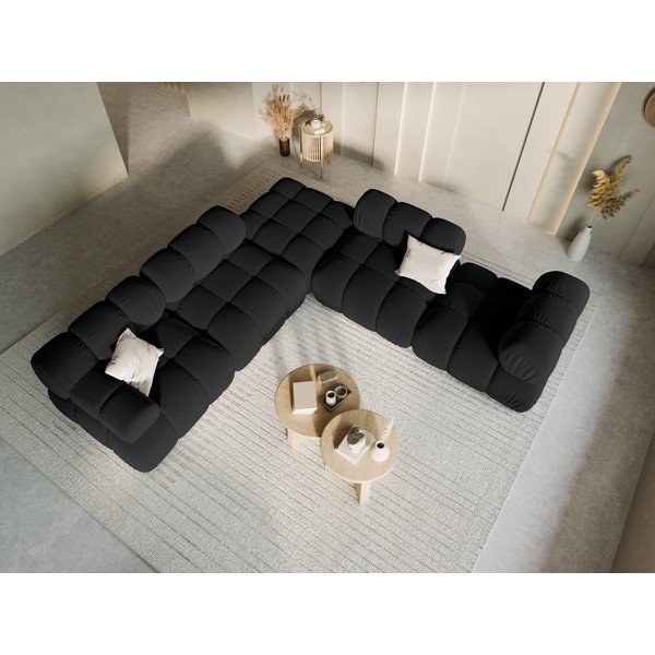 Must sametist diivanimoodul (vasak nurk) Bellis - Micadoni Home-image-1