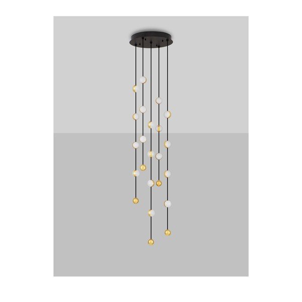 Mattmust alumiiniumist hämardatav LED-rippvalgusti akrüülklaasist varjuga, ø 38 cm Alcinoe - Nova Luce-image-3