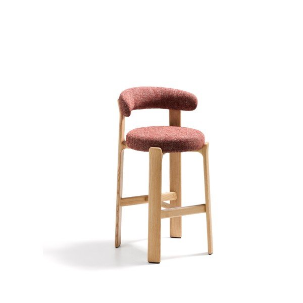 Terrakottapunane saarepuust baaritool (istme kõrgus 75 cm) Granite - Kave Home