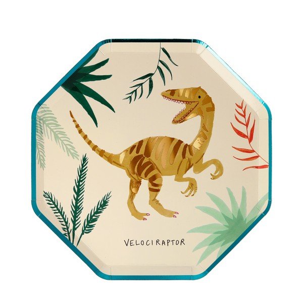 Ühekordsed paberist lauamatid 8tk komplektis Dinosaur Kingdom - Meri Meri-image-2