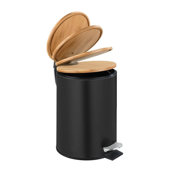 Must prügikast bambusest kaanega , 3 l Tortona - Wenko-image-3