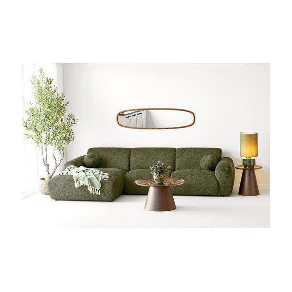 Roheline/beež puuvillane tekk 130x180 cm Loni - House Nordic-image-1