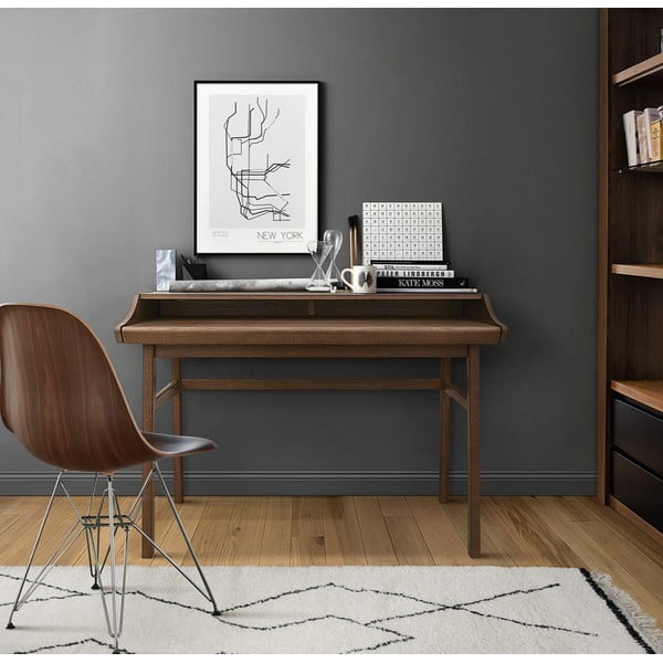 Väljatõmmatava lauaga töölaud, laius 115 cm Carteret - Woodman-image-1