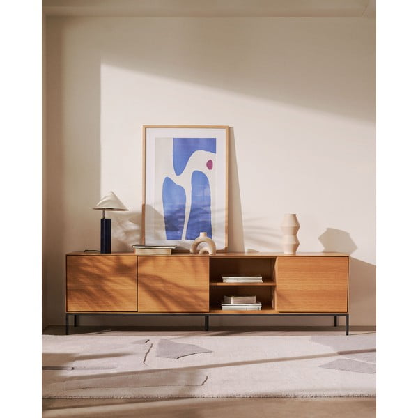 Tammedekooriga telerilaud 195x55 cm Vedrana - Kave Home-image-1