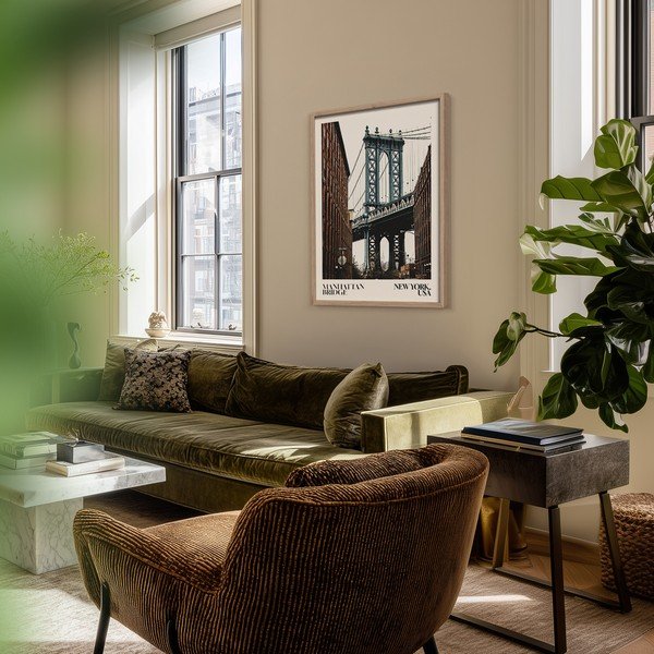 Trükitud pilt raamiga 50x70 cm NY Bridge - Styler-image-1