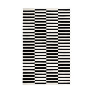 Must-valge kahepoolne käsitsi kootud villane vaip 200x300 cm Donna - Hanse Home
