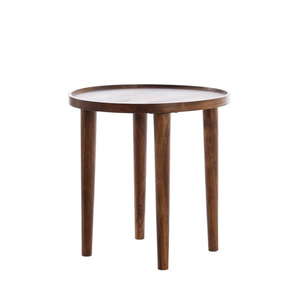 Ümmargune diivanilaud akaatsia täispuidust ø 45 cm Qiano - Light & Living-image-1