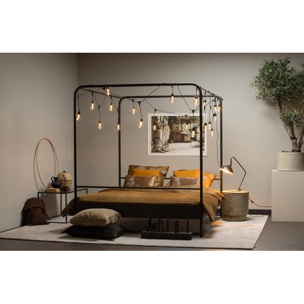 Must metallist kaheinimesevoodi , 160 x 200 cm Bunk - vtwonen-image-1