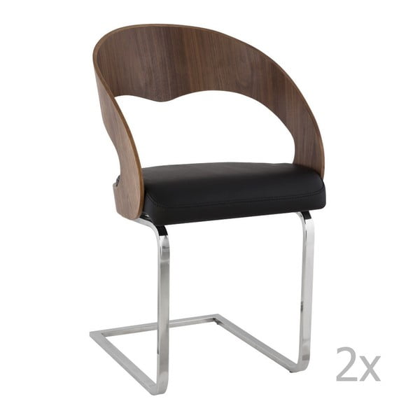 Sada 2 židlí z ořechového dřeva Kokoon Design Mona
