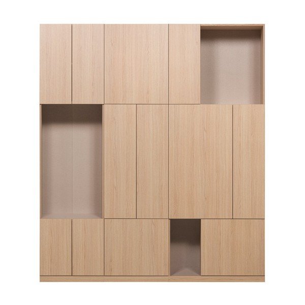Naturaalses värvitoonis moodulriidekapp 188x215 cm Build - WOOOD