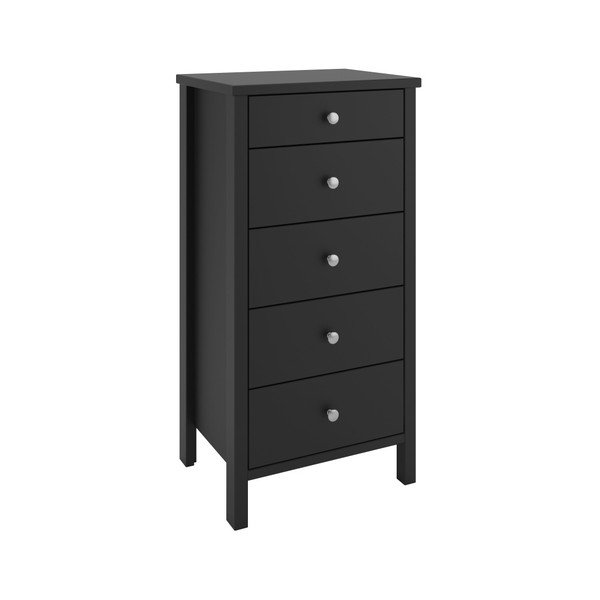 Černohnědá komoda s 5 zásuvkami Steens Tromsö, výška 106 cm-image-1