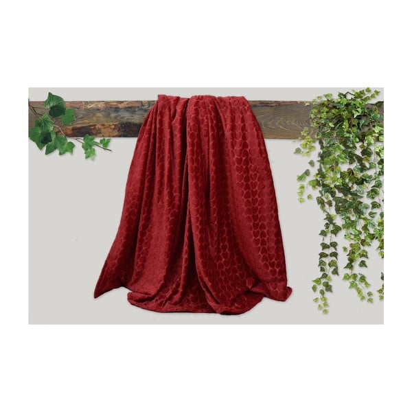 Červená deka Dolce Bonita Embos, 200 x 135 cm