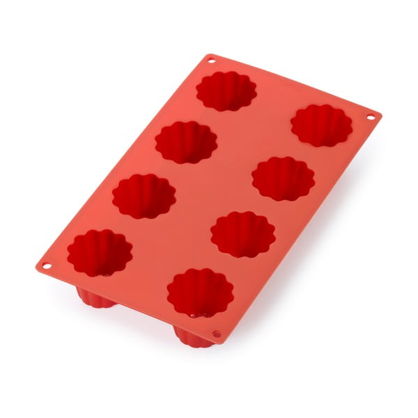 Punane silikoonvorm 8 mini kooki jaoks - Lékué
