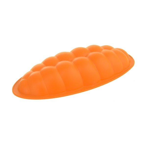 Oranžová silikonová forma na vánočku Orion Twist, 38 x 15 cm