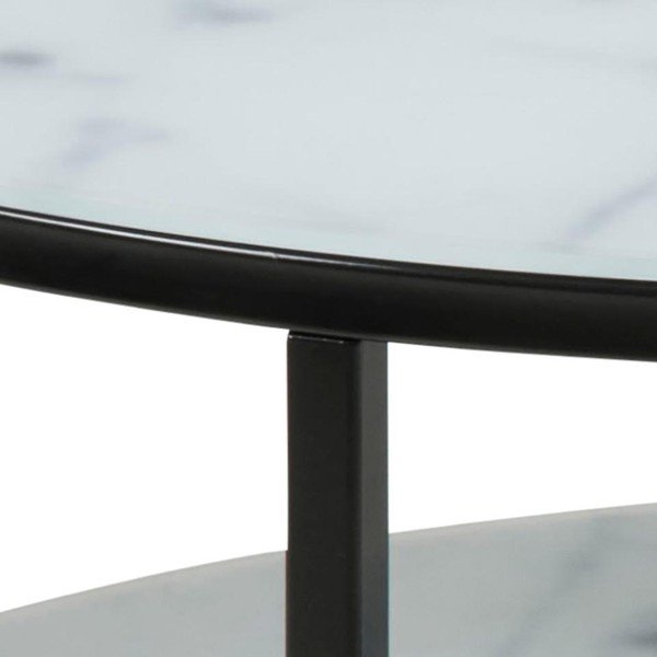 Valge ümmargune kohvilaud ø 80 cm Alisma - Actona-image-1