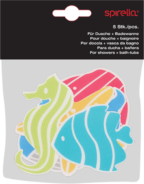 Laste libisemiskindlad vannimatid 5tk komplektis 12x12 cm Waterworld - Spirella-image-1