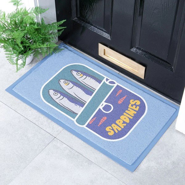 Matt taaskasutatud plastist 40x70 cm Sardine Tin - Artsy Doormats-image-1