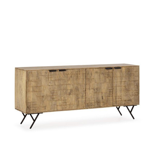 Mangopuidust kummut naturaalses värvitoonis 175x78x40 cm Priya - MOME
