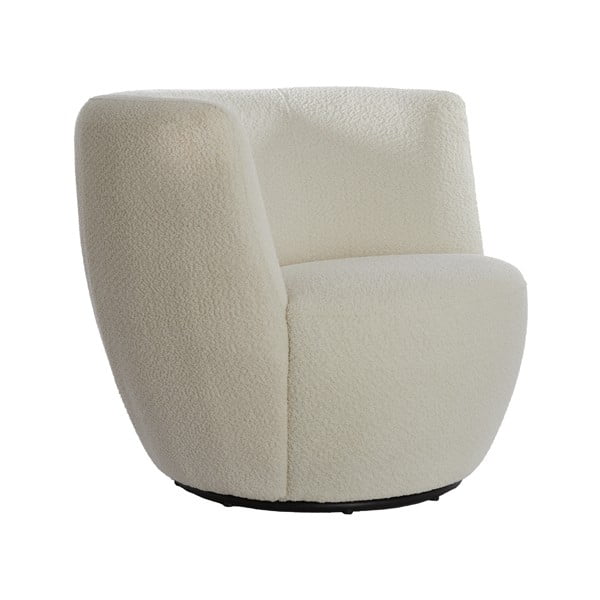 Valge bukleekangast tugitool Senja - Light & Living