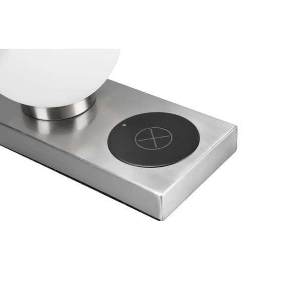 Laualamp traadita laadijaga hõbedases toonis (kõrgus 15 cm) Chloe - Reality-image-4