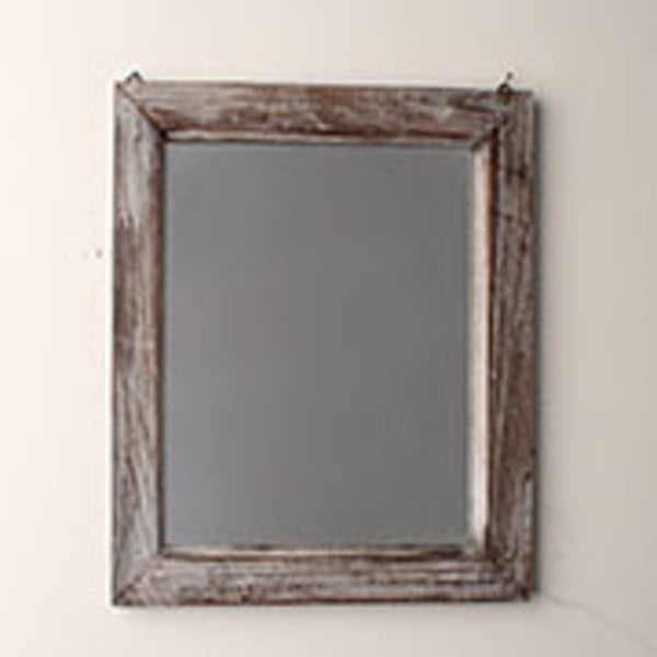 Zrcadlo v šedém dřevěném rámu Dakls, výška 39 cm