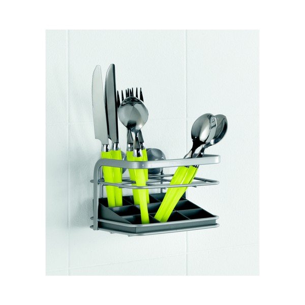 Seinale paigaldatud söögiriistade hoidja Eureka - Metaltex-image-1