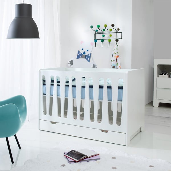 Valge sahtlisse lastevoodi all 60x120 cm - Pinio-image-1