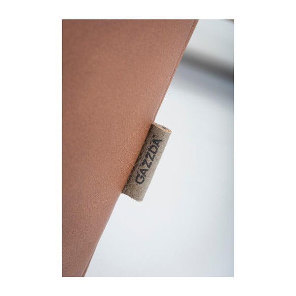 Konjaki pruun pühvlinahast diivan täispuidust tamme konstruktsiooniga , 240 cm Fawn - Gazzda-image-2