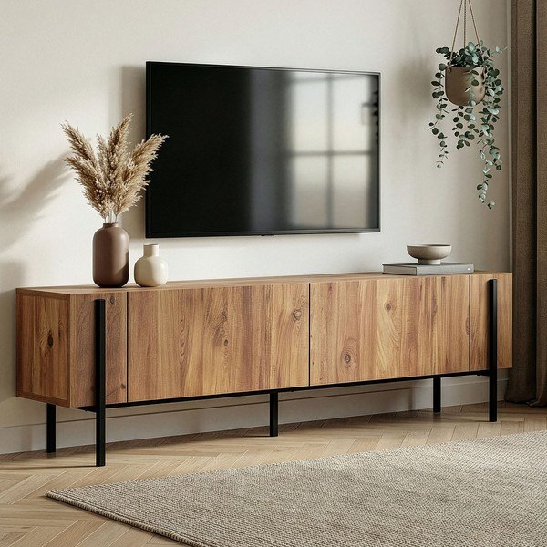 Televiisorilaud männipuidust ja naturaalses värvitoonis 180x45x30 cm Nexus - Kalune Design-image-2