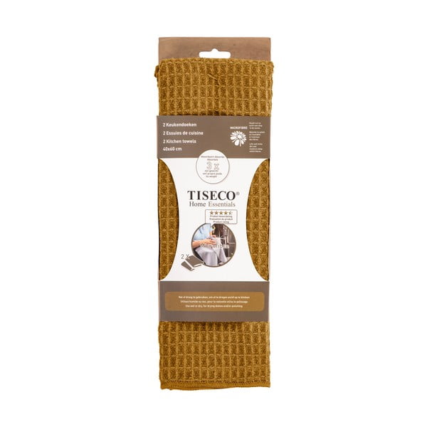 Komplekt 2 oranžikaspruunist mikrofiiberist köögirätikut, 60 x 40 cm - Tiseco Home Studio-image-1