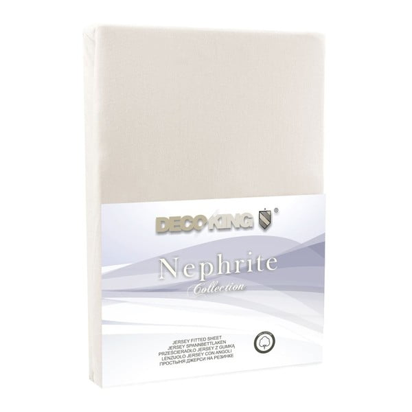 Beež elastne lina , 140/160 x 200 cm Nephrite - DecoKing-image-1