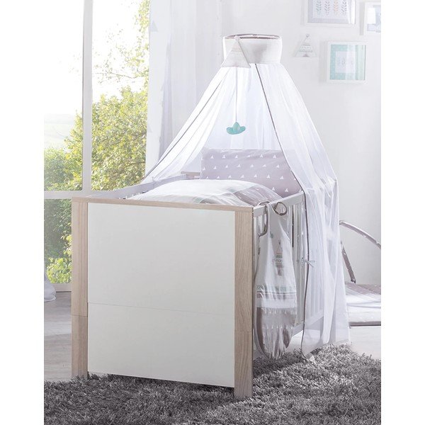 Valge-puiduvärvi võrevoodi 70x140 cm Olaf - Roba-image-3