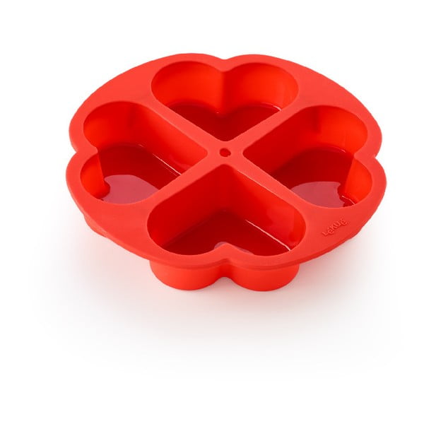 Punane silikoonist südamekujuline koogijagajaotur , ⌀ 25 cm - Lékué