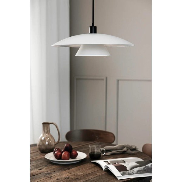 Must-valge rippvalgusti metallist varju ø 50 cm Millinge - Markslöjd-image-1