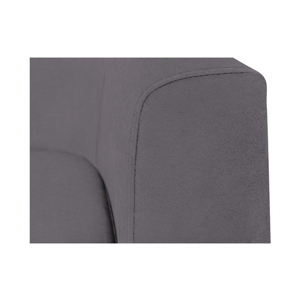 Grafitově šedá sametová pohovka Kooko Home Glam, 125 cm-image-2