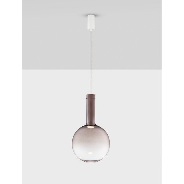 Pruunist klaasist hämardatav LED-rippvalgusti ø 30 cm Nostos - Nova Luce-image-2