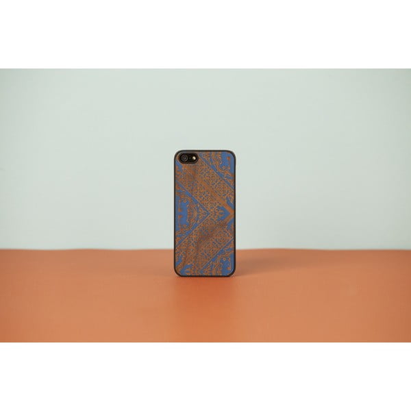 Dřevěný obal na iPhone Maiolica Blue