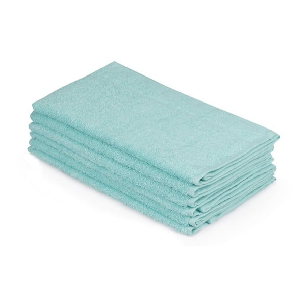 Sada šesti světle modrých ručníků Beverly Hills Polo Club, 50 x 30 cm