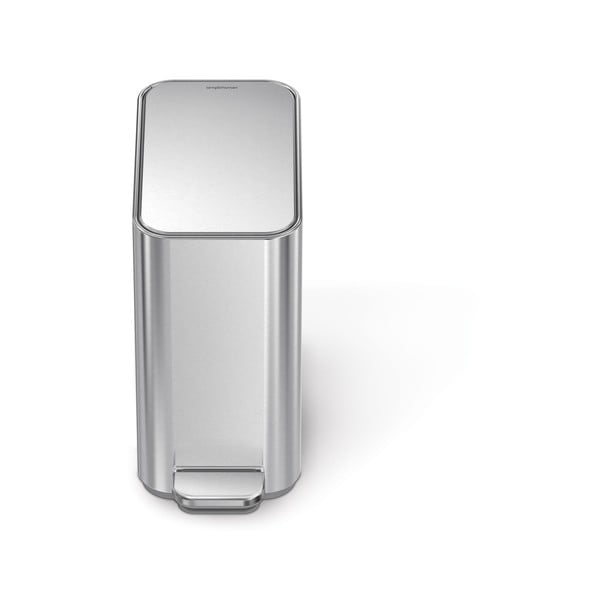 Pedaaliga terasest prügikast, matt hõbedane 5 l - simplehuman-image-2