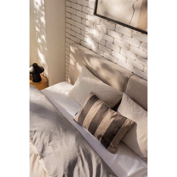 Beež polsterdatud kaheinimesevoodi koos voodipõhja ja panipaigaga 180x200cm Thessa Bold - Bonami Selection-image-3