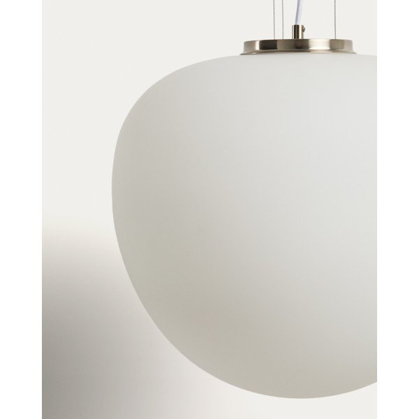Valge ripplamp klaasist varjuga, ø 40 cm Ardali - Kave Home-image-3