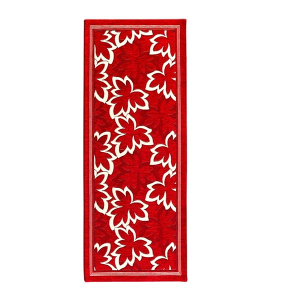 Červený běhoun Floorita Maple, 55 x 115 cm