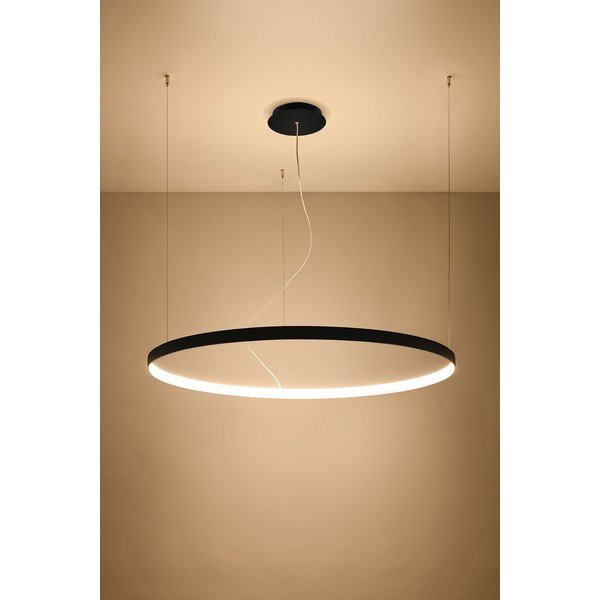 Must alumiiniumist LED-ripplamp ø 110 cm RIO - Thoro-image-2