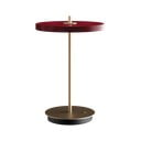 Punane dimmerdatav LED lauavalgusti metallist lambivarjuga (kõrgus 31 cm) Asteria Move - UMAGE